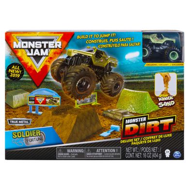 Monster Jam, Max D, Monster truck i piasek kinetyczny, zestaw, skala 1:64