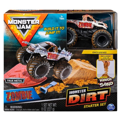 Monster Jam, Zombie, Monster truck i piasek kinetyczny, zestaw