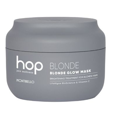 Montibello, Hop Blonde Glow Mask, rozświetlająca maska do włosów rozjaśnianych i blond, 200 ml