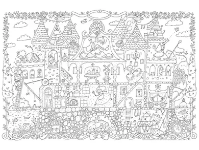 Monumi, królewny, kolorowanka podłogowa XXL, 120-80 cm