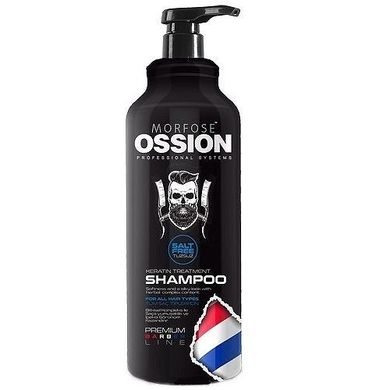 Morfose, Ossion Premium Barber Keratin Treatment Shampoo, szampon do wszystkich rodzajów włosów bez soli, 1000 ml