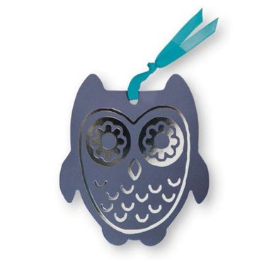 Moses, zakładka do książek ze wstążką, sowa, szara