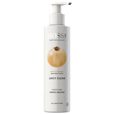 MOSSA, Juicy Clean, kremowa emulsja oczyszczająca z białą porzeczką, 190 ml
