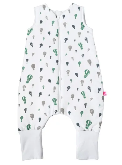 Motherhood, bawełniany śpiworek ocieplany, z nogawkami, TOG 2, miętowe baloniki, 1.5-2.5l