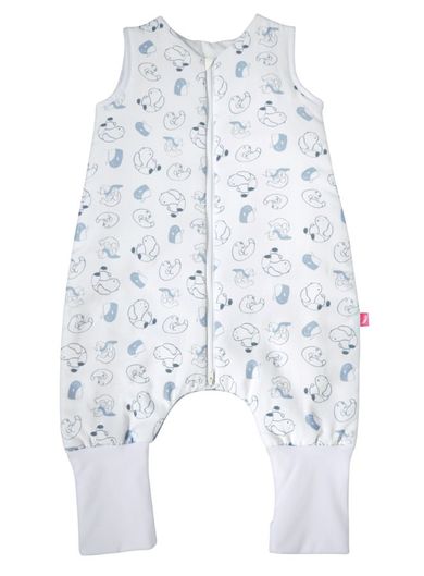 Motherhood, bawełniany śpiworek ocieplany, z nogawkami, TOG 2, niebieskie misie, 1.5-2.5l
