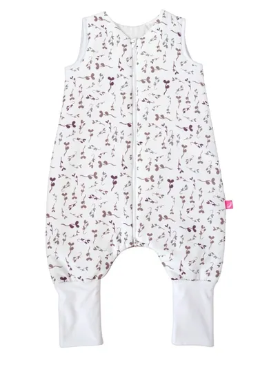 Motherhood, bawełniany śpiworek ocieplany, z nogawkami, TOG 2, wrzosowe listki, 1.5-2.5l