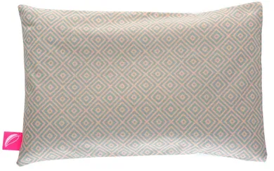 Motherhood, Kwadraty Różowe, płaska poduszka, 45-30 cm