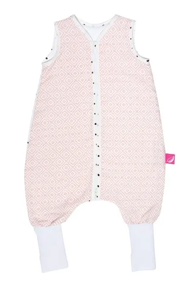 Motherhood, Kwadraty Różowe, śpiworek muślinowy z nogawkami, TOG 0.5, 12-18 m