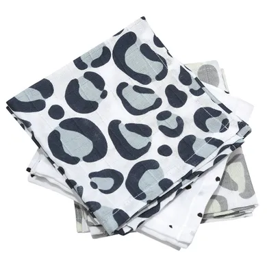 Motherhood, Ocelot Niebieski, chusteczki muślinowe, 30-30 cm, 7 szt.