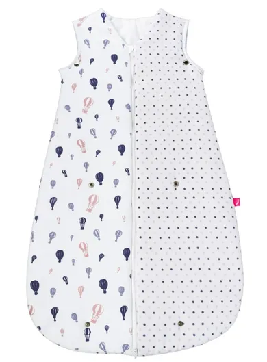 Motherhood, ocieplany śpiworek, 2w1, TOG 3, fioletowe baloniki, 3-18m