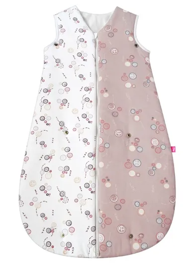 Motherhood, ocieplany śpiworek, 2w1, TOG 3, różowe guziki, 3-18m