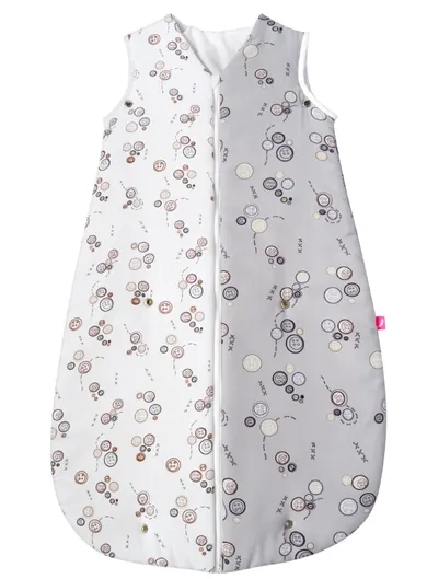 Motherhood, ocieplany śpiworek, 2w1, TOG 3, szare guziki, 3-18m