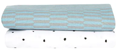 Motherhood, otulacze flanelowe premium, płotek niebieski, 80-120 cm, 2 szt.