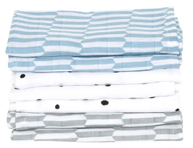 Motherhood, Płotek Niebieski, chusteczki muślinowe, 30-30 cm, 7 szt.