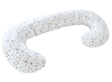 Motherhood, poduszka dla kobiet w ciąży i do karmienia, niebieskie listki