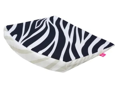 Motherhood, poduszka klin, mała, zebra niebieska