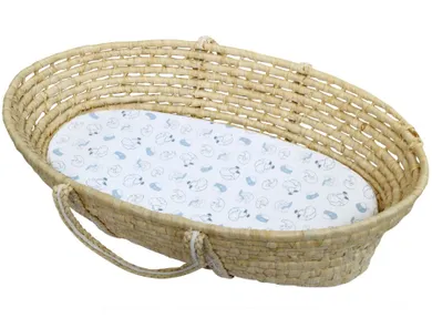 Motherhood, prześcieradło z gumką do gondoli, niebieskie misie, 35-75 cm