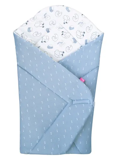 Motherhood, rożek bawełniany, wkład kokosowy, niebieskie misie, 75-75 cm