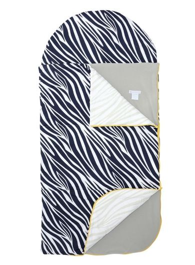 Motherhood, śpiworek przedszkolaka, zebra niebieska