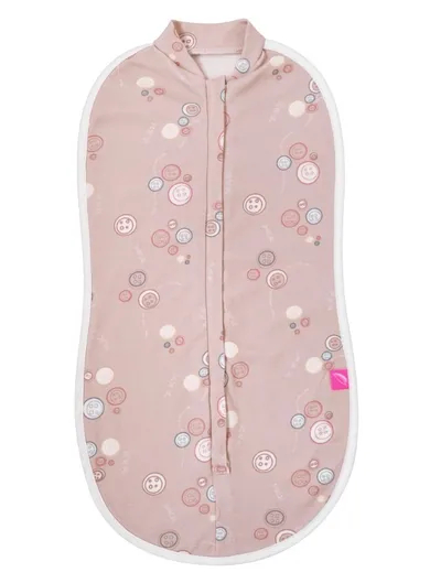 Motherhood, Zip&Swaddle, otulacz, różowe guziki, 5-8 kg