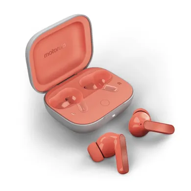 Motorola, słuchawki bt moto bUds wireless earbUds, coral peach