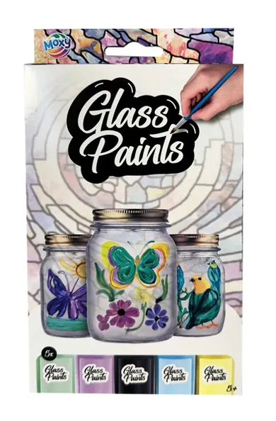 Moxy, farby do szkła, 5 szt.