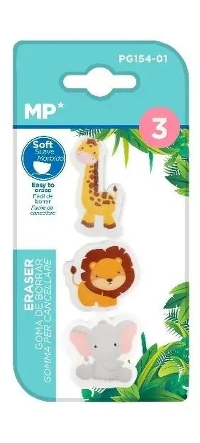 MP Main Paper, gumka do ścierania, Safari, 3 szt.