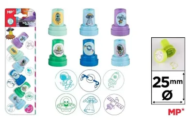 Mp Main Paper, Kosmos, stempelki, 6 szt.