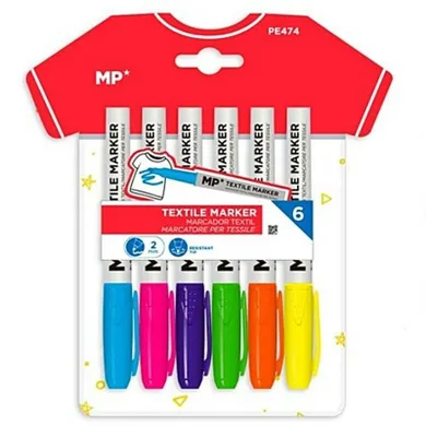 Mp Main Paper, marker do tekstyliów, 6 kolorów