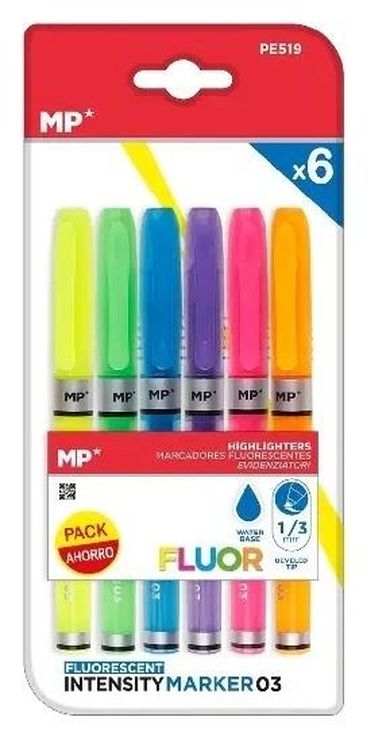 MP Main Paper, marker fluorescencyjny, 1 mm, 3 mm, 6 szt.