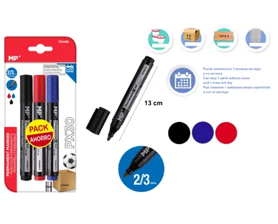 MP Main Paper, markery permanentne, 3 szt.