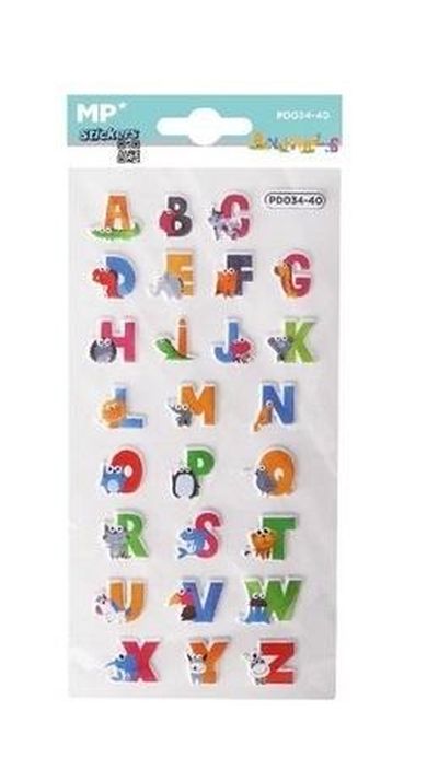 MP Main Paper, naklejki 3D, alfabet zwierzaki