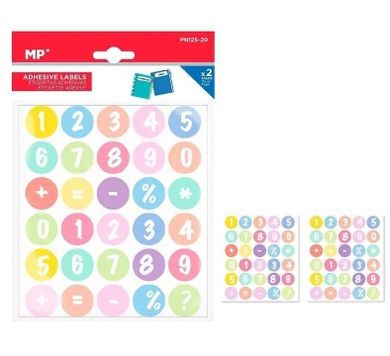 MP Main Paper, naklejki, cyferki i znaki matematyczne