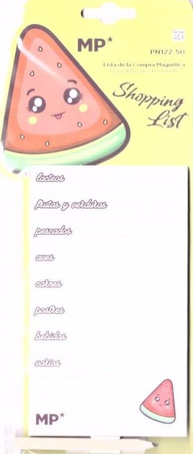 MP Main Paper, notes magnetyczny na lodówkę z ołówkiem, arbuz, 1 szt.