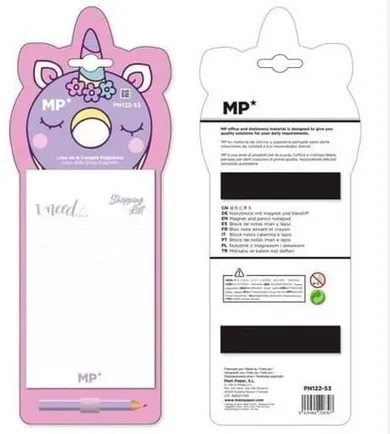 MP Main Paper, notes magnetyczny na lodówkę z ołówkiem, jednorożec, 1 szt.