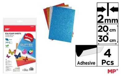 MP Main Paper, pianka dekoracyjna brokat, 20-30 cm, 4 kolorów