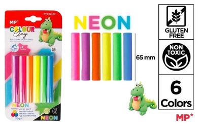MP Main Paper, plastelina, 6 kolorów neonowych