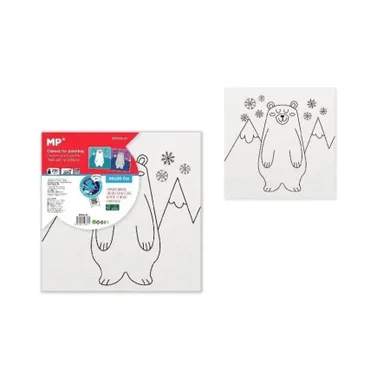 MP Main Paper, płótno do malowania, niedźwiedź, 20-20 cm
