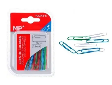 MP Main Paper, spinacze biurowe, kolorowe, 50 mm, 25 szt.