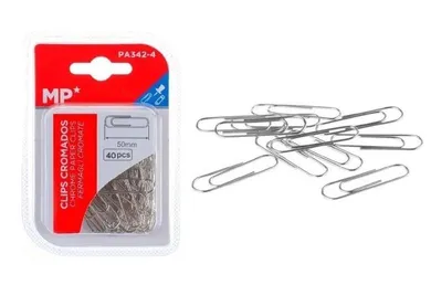 MP Main Paper, spinacze biurowe, srebrne, 50 mm, 40 szt.