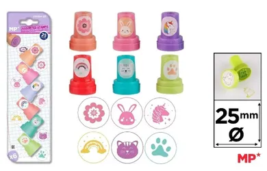 MP Main Paper, stempelki, 6 szt.