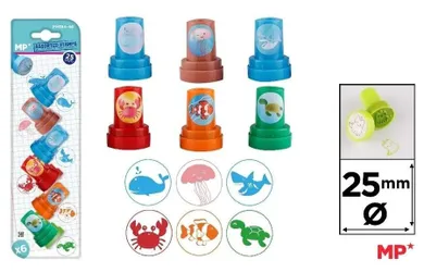 MP Main Paper, stempelki, morskie zwierzęta, 6 szt.