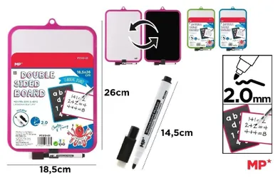 MP Main Paper, tablica dwustronna z markerem, biała, 18,5-26 cm, 1 szt.