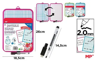 MP Main Paper, tablica dwustronna z markerem, biała, 18,5-26 cm, 1 szt.