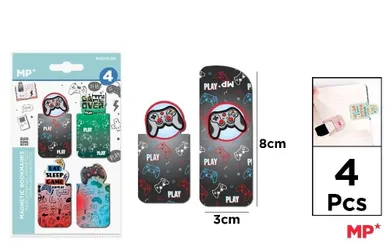 MP Main Paper, zakładki magnetyczne, Play, 4 szt.
