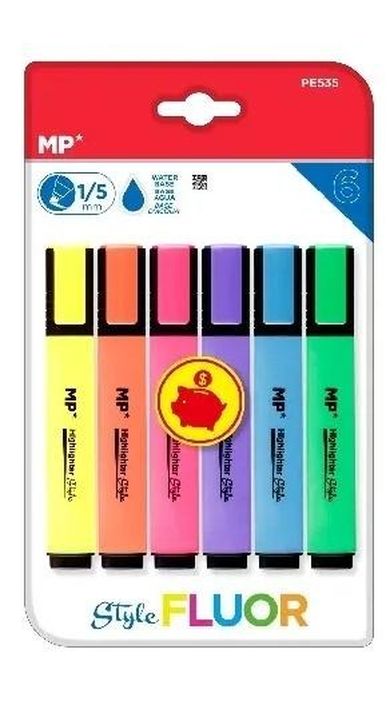 MP Main Paper, zakreślacz fluorescencyjny, 6 szt.