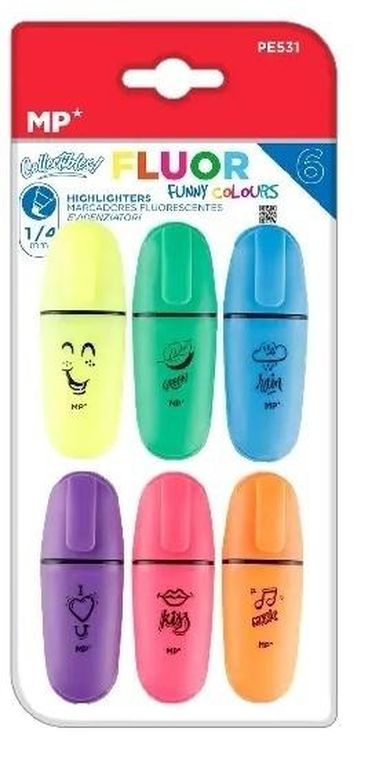 MP Main Paper, zakreślacz fluorescencyjny, mini, 6 szt.