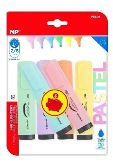 MP Main Paper, zakreślacz, pastelowy, 2-5 mm, 6 szt.