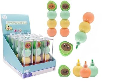 MP Main Paper, zakreślacz w kulce, Awokado, 3 kolory, 1 szt.