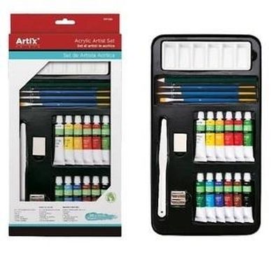 MP Main Paper, zestaw farb akrylowych z przyborami, 20 elementów